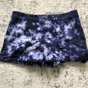 Tie dye shorts